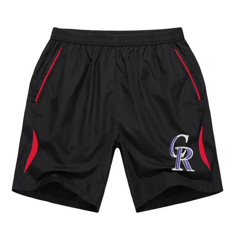Men's Colorado Rockies Black Red Stripe MLB Shorts,We sell and wholesale Men's Colorado Rockies Black Red Stripe MLB Shorts on line form chian!